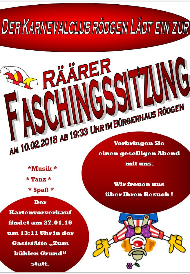 Räärer Faschingssitzung 2018