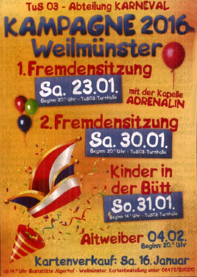 Kinder in der Bütt Weilmünster 2016