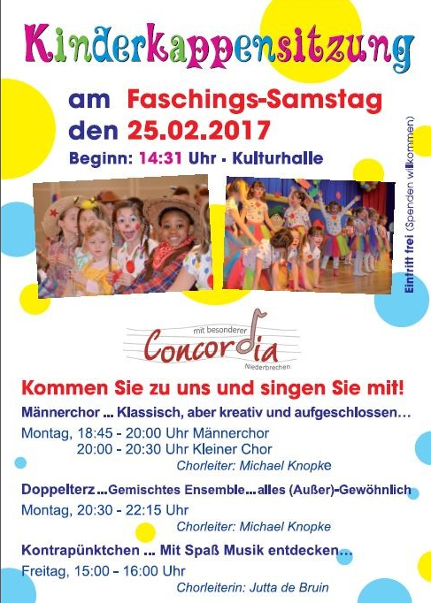 Kinderkappensitzung Concordia Niederbrechen