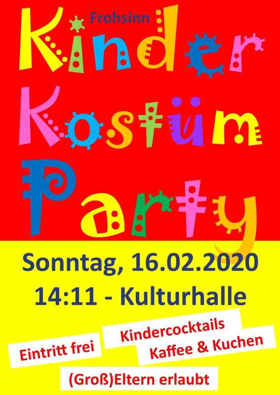 Kinder-Kostüm-Party MGV Frohsinn Niederbrechen 2020