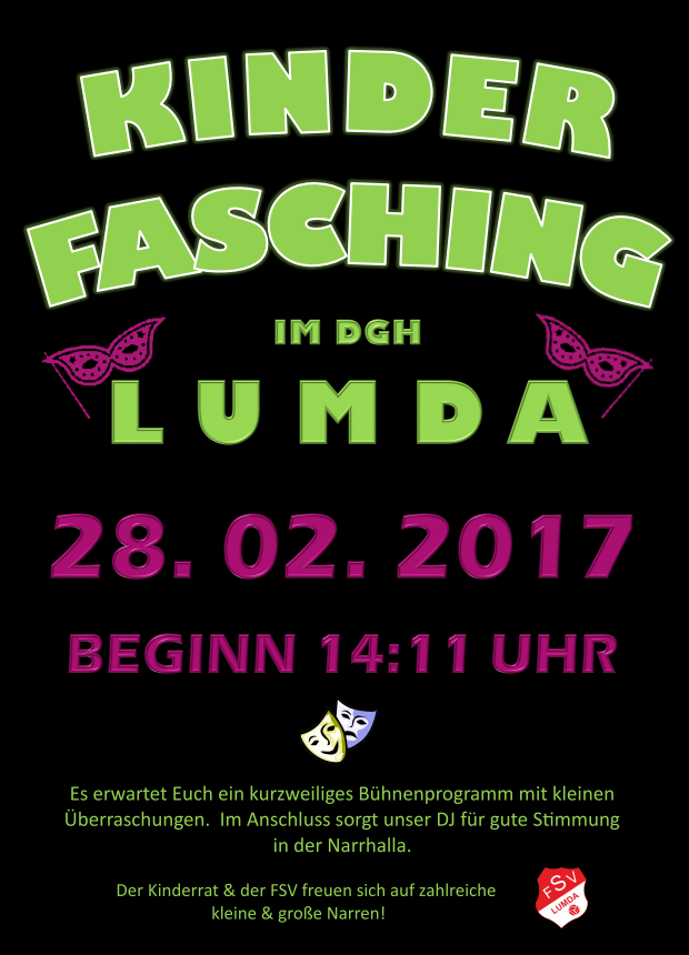 Kinderfasching FSV Lumda 2017