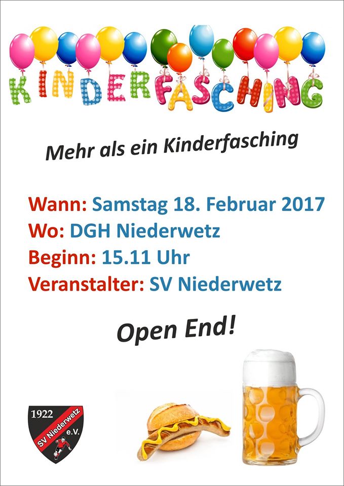 Kinderfasching Sportverein Niederwetz