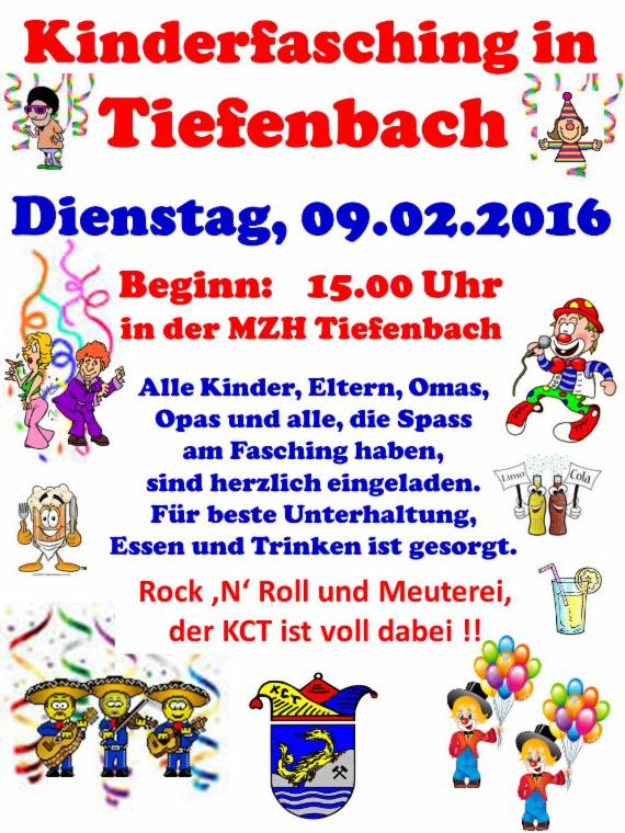 Kinderfasching Tiefenbach 2016