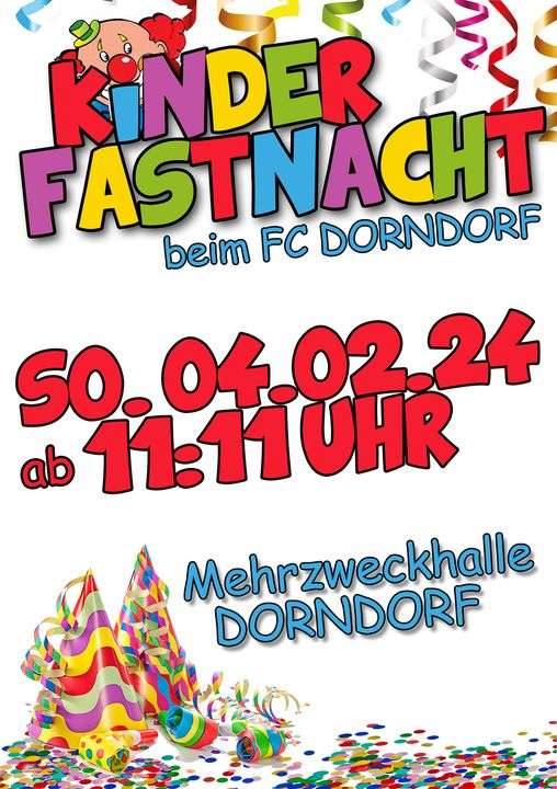 Kinderfastnacht FC Dorndorf 2024