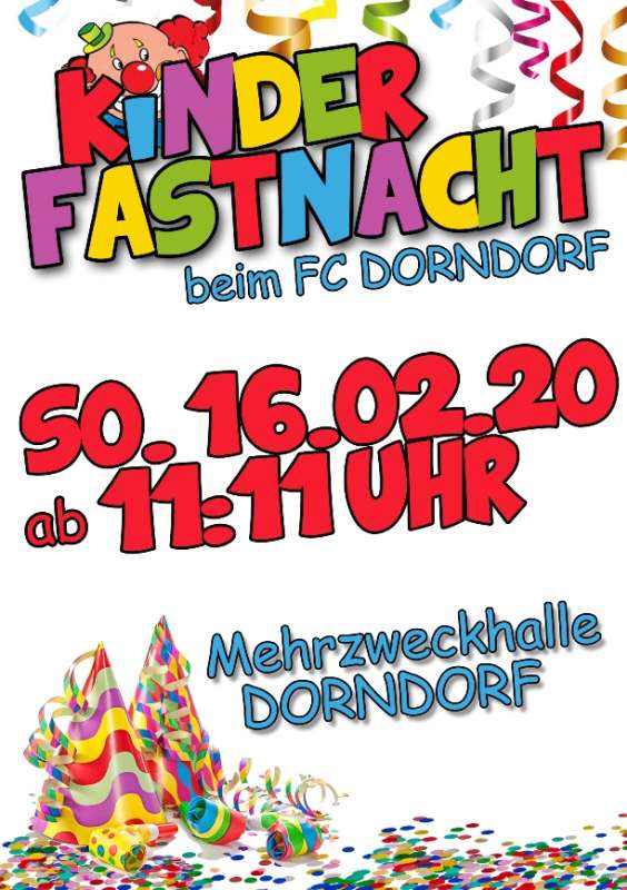 Kinderfastnacht FC Dorndorf 2020