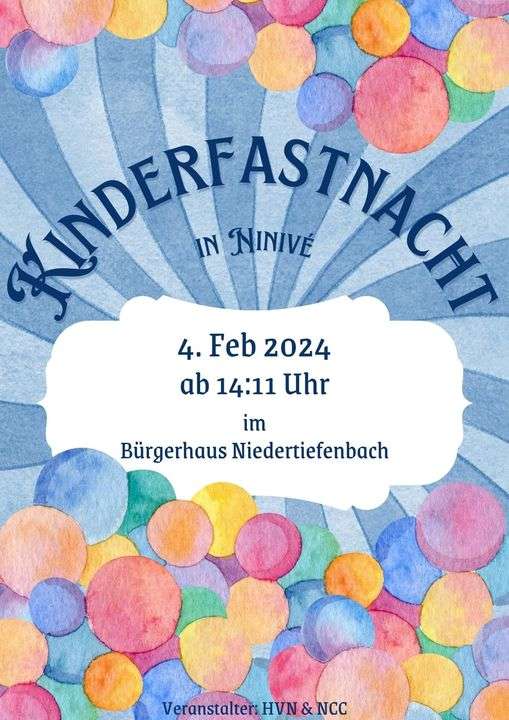 Kinderfastnacht in Niedertiefenbach 2024