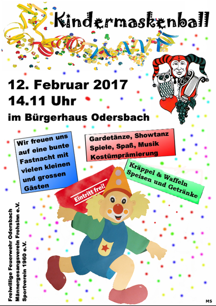 Kindermaskenball Odersbach 2017