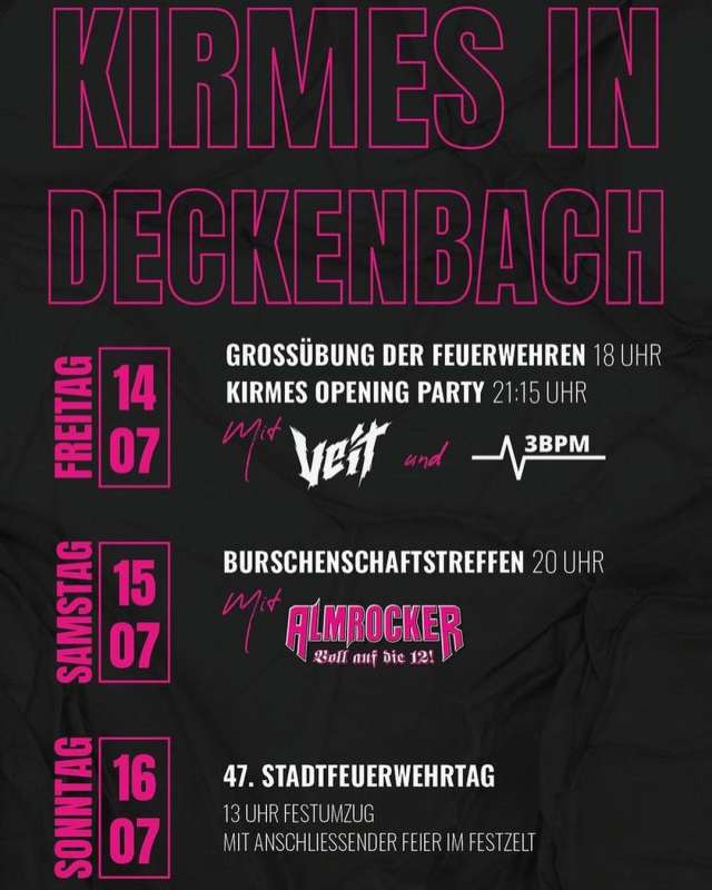 Zeltkirmes und Stadtfeuerwehrtag in Deckenbach