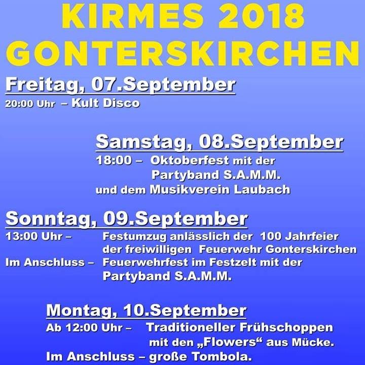 Kirmes Gonterskirchen 2018