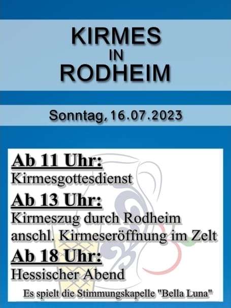 Kirmes in Rodheim 2023