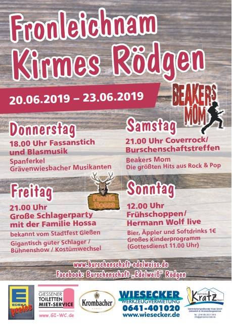 Fronleichnam Kirmes in Rödgen 2019