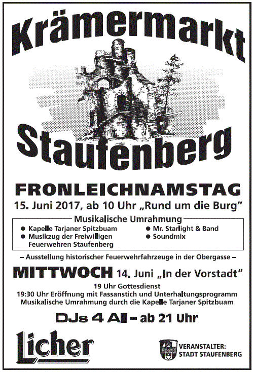 Krämermarkt Staufenberg 2017