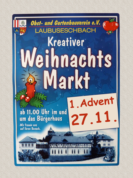 12. Kreativer Weihnachtsmarkt Laubuseschbach