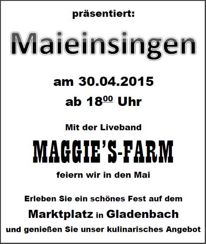 Maieinsingen Gladenbach 2015