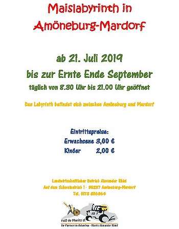 Maislabyrinth Amöneburg-Mardorf 2019