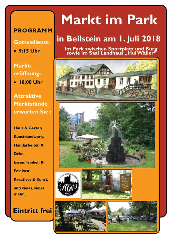 Markt im Park 2018 rund um die Burg in Greifenstein-Beilstein