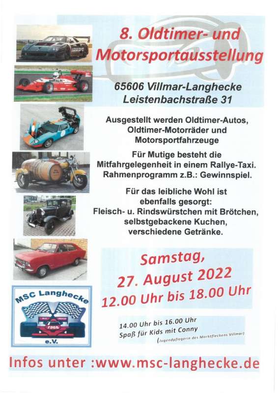 8. Motorsport- und Oldtimerausstellung in  Langhecke