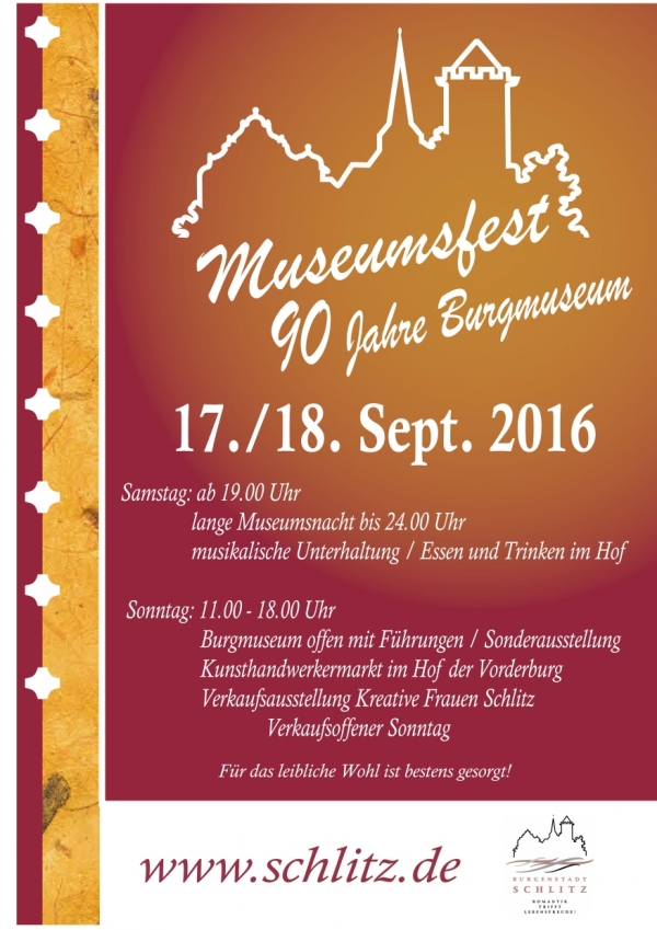 Museumsfest 90 Jahre Burgmuseum Schlitz