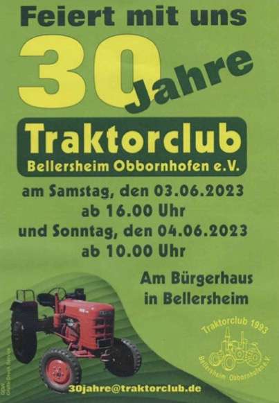 30 Jahre Traktorclub Bellersheim-Obbornhofen