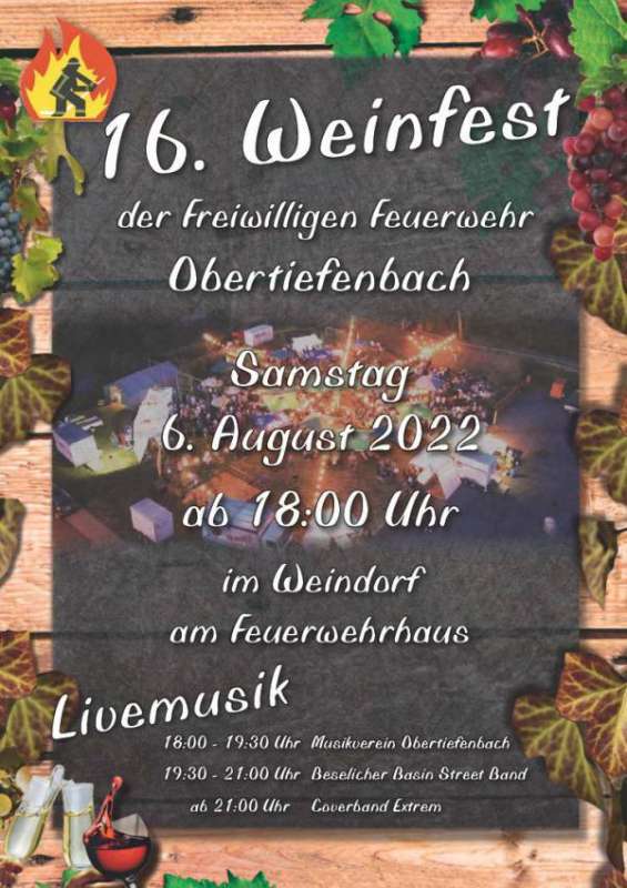 Weinfest der Feuerwehr Obertiefenbach 2022