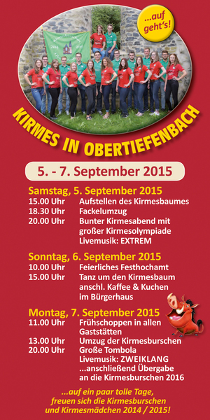 Obertiefenbacher Kirmes 2015