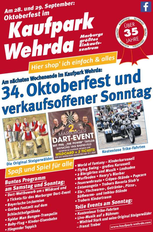 34. Oktoberfest im Kaufpark Wehrda