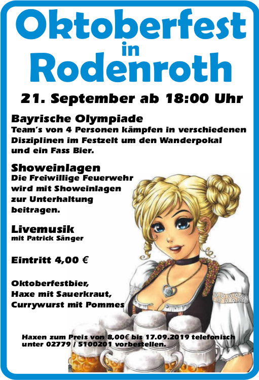 Oktoberfest Rodenroth 2019
