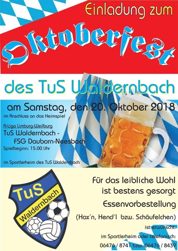 Oktoberfest TuS Waldernbach 2018