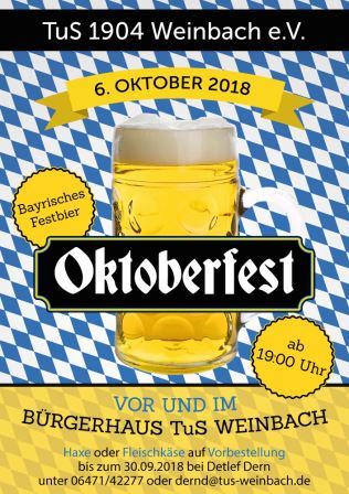 Oktoberfest TuS Weinbach 2018