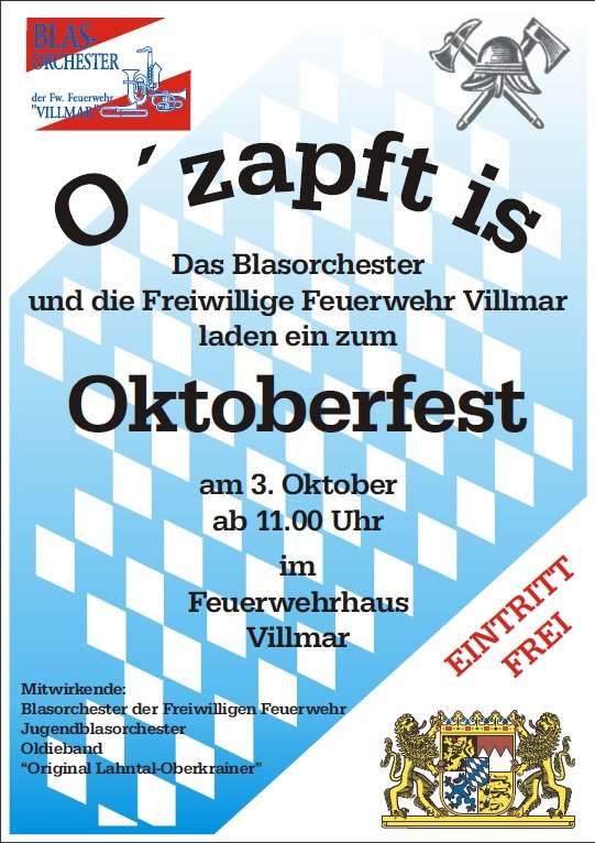 Traditionelles Oktoberfest in Villmar 2018