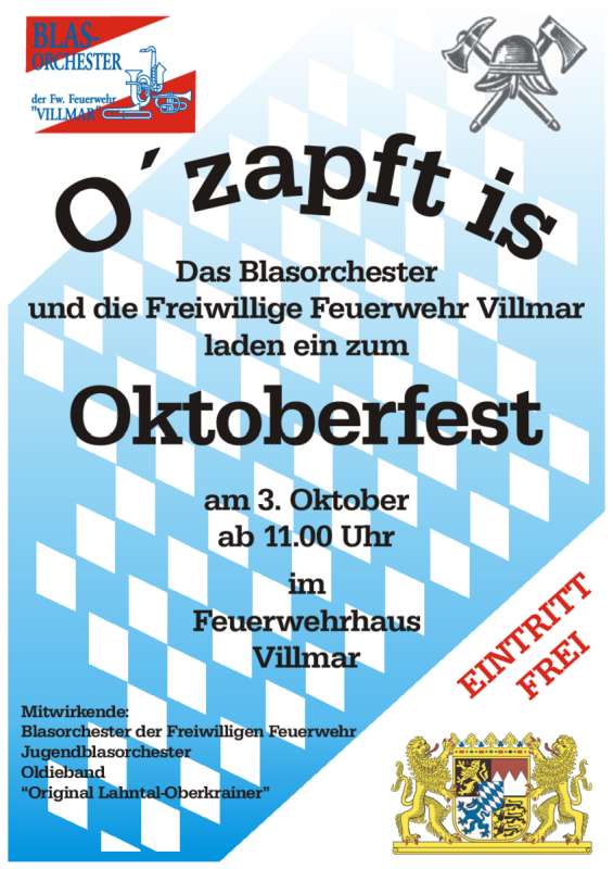 Traditionelles Oktoberfest in Villmar 2019