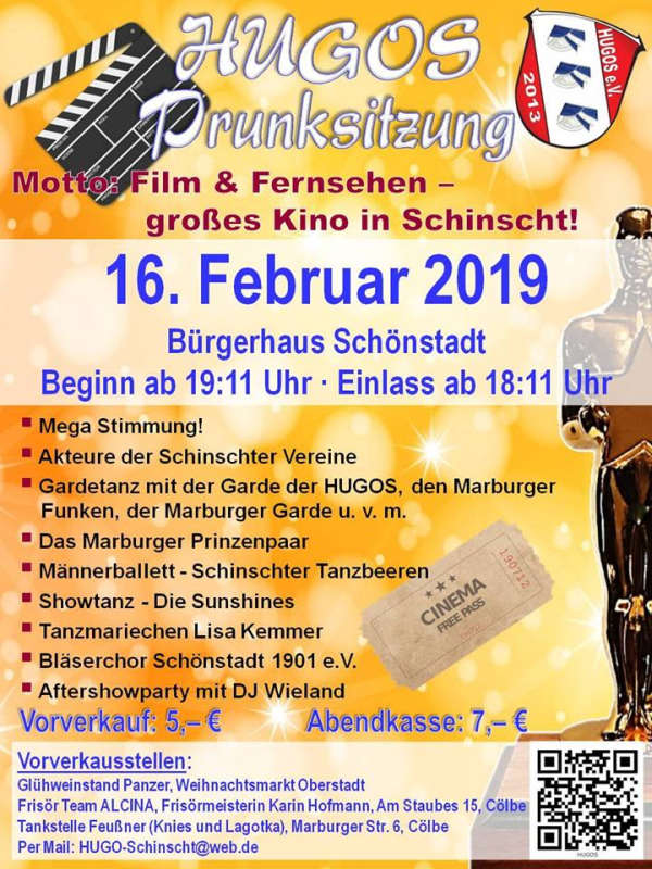 Prunksitzung des Karnevalsvereins Hugos Schönstadt 2019