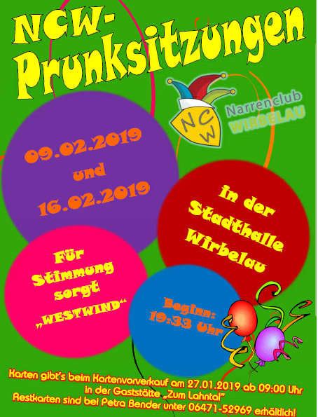 2. Prunksitzung des Narrenclubs Wirbelau 2019