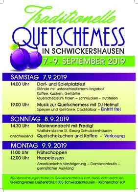 Quetschemess in Schwickershausen 2019