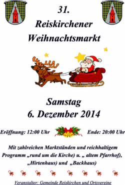 31. Reiskirchener Weihnachtsmarkt