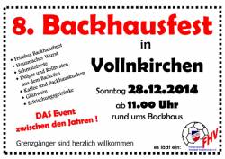 8. Backhausfest in Vollnkirchen