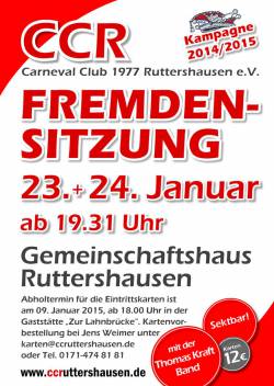 1. Fremdensitzung CC Ruttershausen 2015