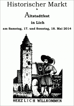 Historischer Markt Lich mit Altstadtfest