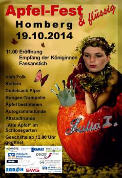 Homberger Stadtfest Apfel fest- und flüssig
