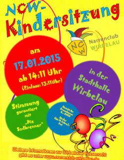 Traditionelle Kinder- und Jugendsitzung des Narrenclubs Wirbelau 2015
