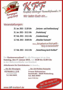 Prunksitzung Krofdorf-Gleiberger Fastnachtsfreunde 2015