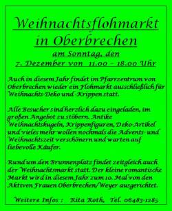 Weihnachtsflohmarkt in Oberbrechen