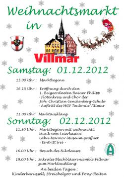 13. Weihnachtsmarkt Villmar