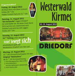 Westerwaldkirmes Driedorf 2012