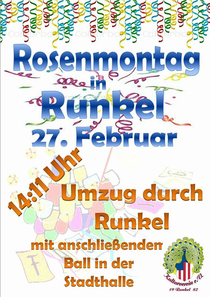 Rosenmontagszug in Runkel 2017