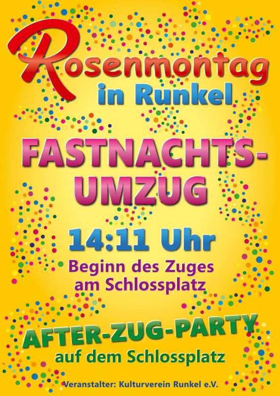 Rosenmontagszug in Runkel 2023