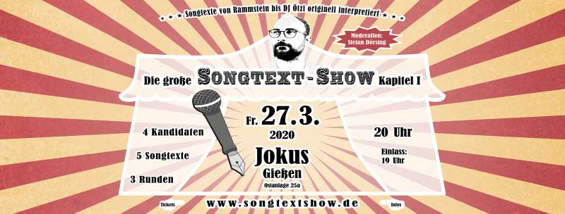 Songtexte auf den Kopf gedreht:  Die große Songtextshow im Jokus in Gießen 