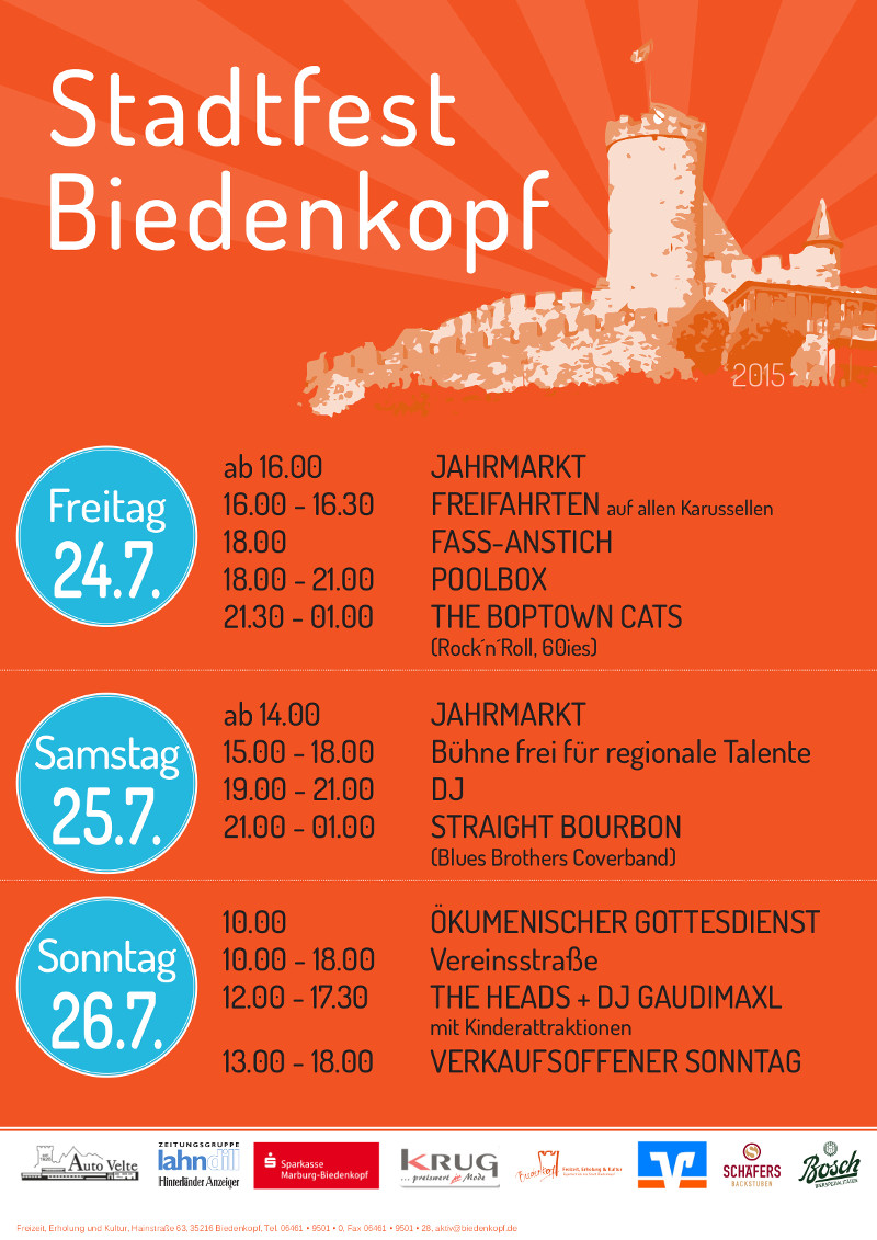 Stadtfest Biedenkopf 2015