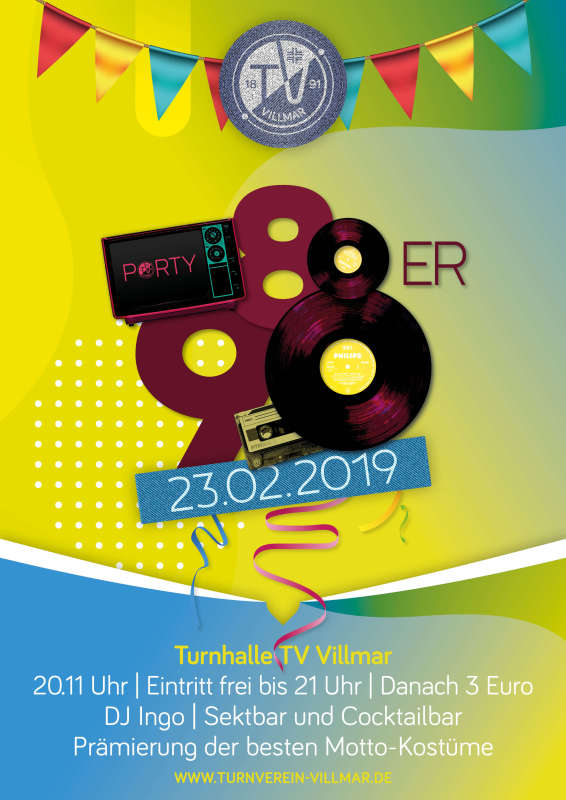 Turnerparty 80er&amp;90er Party TV Villmar