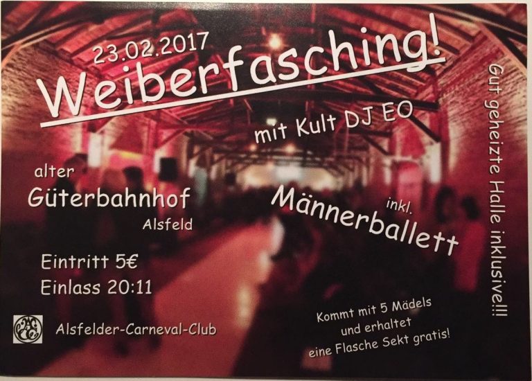 Weiberfasching des Alsfelder Carneval Club 2017